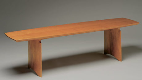 a sleek and shapely coffee table